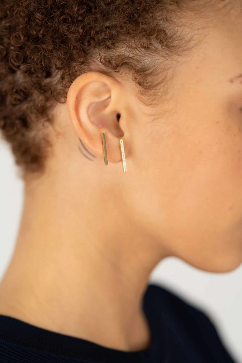 gold diamonds earring
